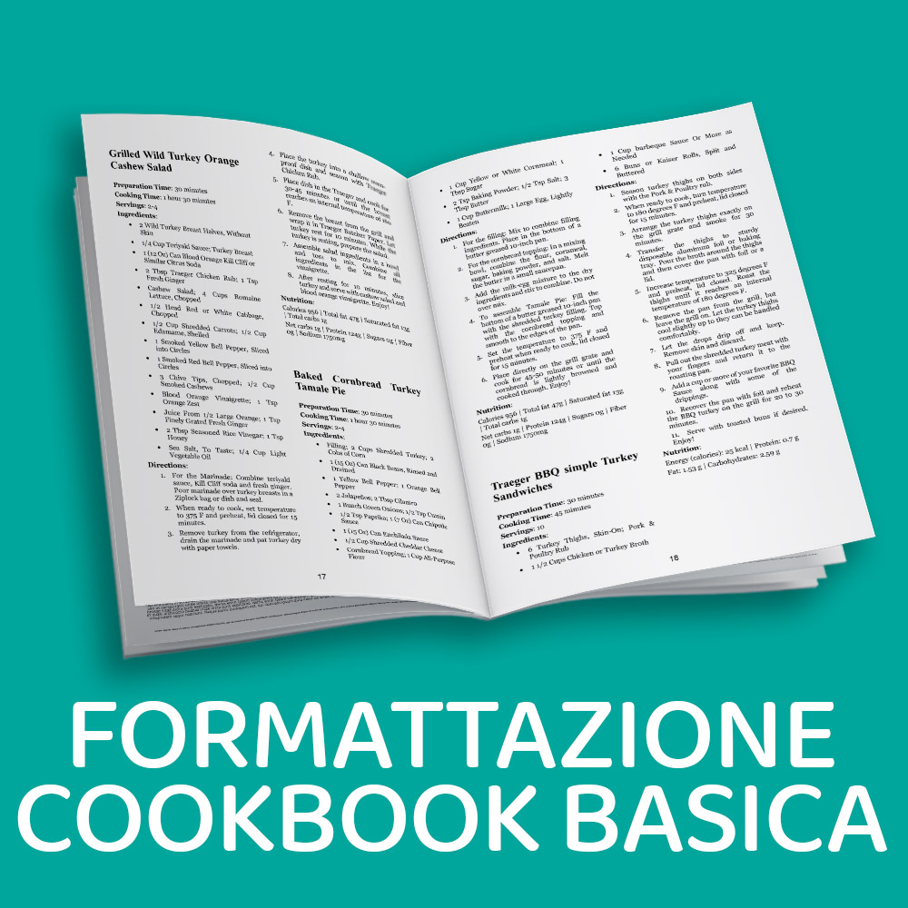 Formattazione Cookbook Basica